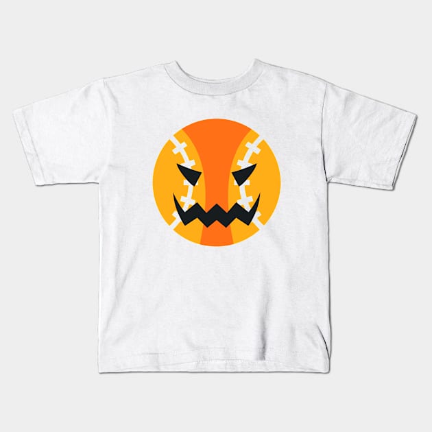 Baseball Halloween Kids T-Shirt by VEKTORKITA